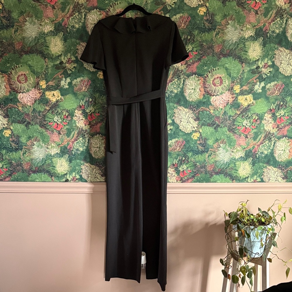 Chic Black Ruffle Jumpsuit - Picture 3 of 3